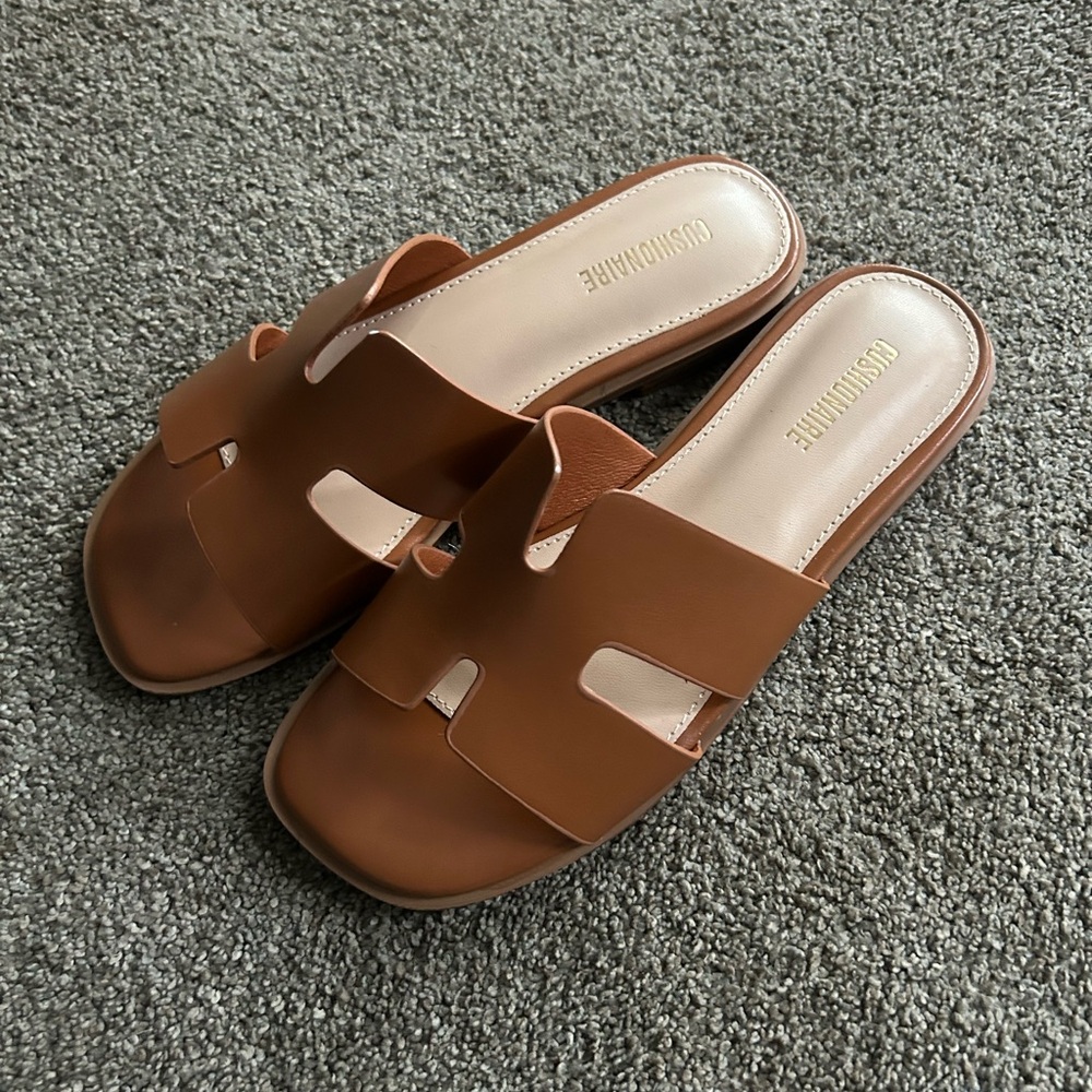 Brown Slide Sandals